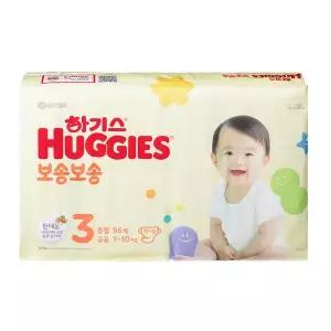 하기스 2024 보송보송 밴드형 기저귀 3단계 공용 56매x3팩