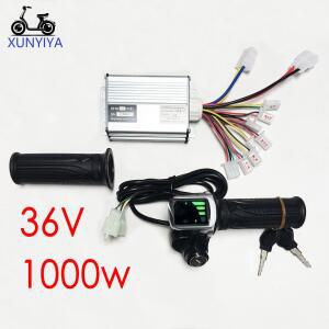 36V 1000W 브러시드 DC 전동 속도 조절기  잠금 기능 및 전원 LED 디스플레이  전기 스쿠터/자전거용 회전