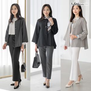 엄마옷 마담4060 (~110size)(3color) 데일리 여성 노카라플레어자켓 -RHJK2401001-