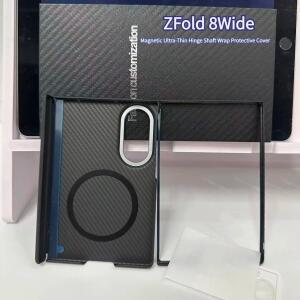 삼성호환 카본 아라미드 섬유 케이스 갤럭시 호환 Z 폴드 8 와이드용 Magsafe 마그네틱 초박형 힌지 샤프트
