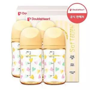 [더블하트] 모유실감 3세대 PPSU 스윗러브 트윈팩 240ml 2개 (젖꼭지미포함)