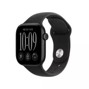 (1차 예약) 애플워치 12 셀룰러 42mm 블랙 알루미늄, 블랙 스포츠 밴드 (S/M) MJG04KH/A