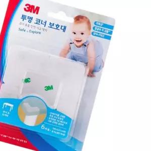 GICE 안전소재 가구모서리 덮개-코너쿠션보호대 투명4개입 가구각진곡덮개 모서리쿠션 가구충돌안전장치