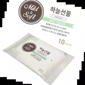 휴대용물티슈 피톤치드 저자극 하늘선물 휴대용 물티슈 10매 20개