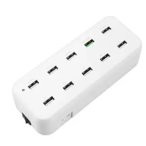 COMS 퀵차지 2.0 지원/USB 10포트 멀티충전기 White