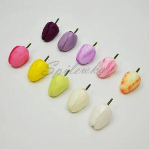Spilewka 50ps 4x6cm 인공 꽃 튤립 가짜 머리 홈 데코라 DIY 꽃다발 선물 상자 만들기 생일 액세서리