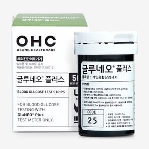 오상헬스케어 글루네오 플러스 혈당시험지 혈당검사지스트립 100매 - 28년 08월