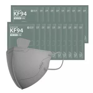 [리벤스] 에버퓨어 새부리형 마스크(KF94)(그레이/대형) 100입