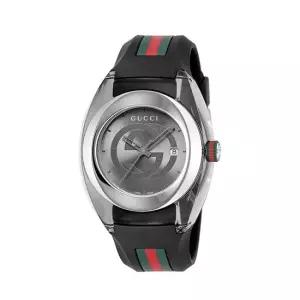 구찌 MUST IT_ YA137116 SYNC 남성 러버 쿼츠 46mm
