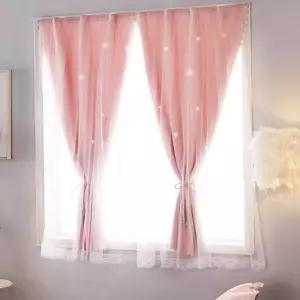 붙이는 펀칭 암막커튼 100X150 별빛햇살 무타공커튼 차단 햇빛 가리개 주야업무