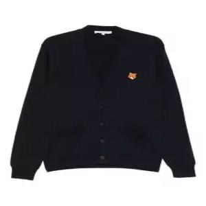 25FW 메종키츠네 폭스 헤드 메리노 레귤러 가디건 PM00501KT11810413 CLASSIC NAVY DOM