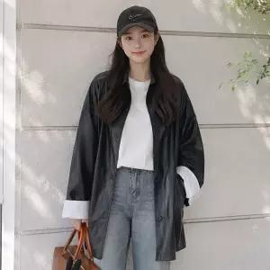 [T쇼페][귈림] 시티 레더 오버 자켓(G6FJK002P)