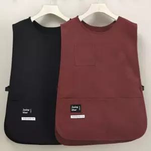 조끼형 생활방수 앞치마 카페 주방 작업복 원피스 앞치마 65x45cm