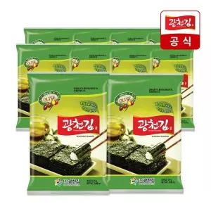 광천김 전장김 올리브유 녹차 재래김 조미김 25g 10봉 MNS