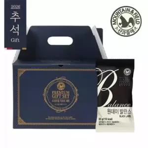 산과들에 하루견과 원데이발란스블랙 100입 선물세트+메시지카드 추석 명절 선물