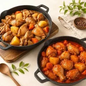 [T쇼페] 춘천 가마솥 국내산 간장찜닭 1kg + 매콤찜닭 1kg (총2kg)