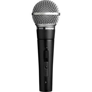온/오프 스위치가 있는 SHURE SM58S PRO XLR 다이내믹 보컬 마이크 | 스튜디오 라이브 공연 팟캐스팅 및 녹음을 위한 카디오이드