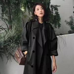 [에이치플러스몰]여성 가을자켓 루즈핏 트렌치코트 봄가을 간절기