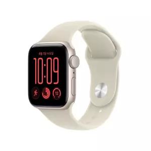 애플워치 SE 3 GPS 40mm 스타라이트 알루미늄 케이스 샌드 스포츠 밴드 (SM) MJKR4KH/A