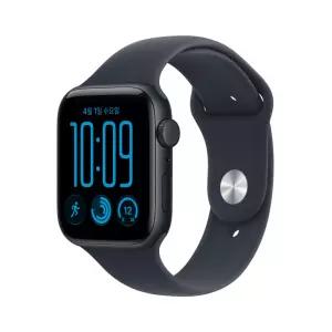 애플워치 SE 3 셀룰러 44mm 미드나이트 알루미늄 케이스 네이비 블루 스포츠 밴드 (ML) MJLT4KH/A
