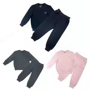 [게스키즈] GUESSKIDS 아동공용 쮸리 기모 맨투맨 셋업 G28KDT931 기모상하세트 2가지색상