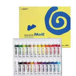 샤미 수채화물감 24색 10ml 신한 물감일러스트 디자인용품 화방 E-2575B