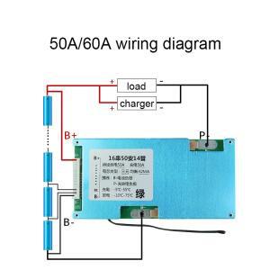 BMS 16S 67.2V 50A 100A 18650 리튬 이온 배터리 충전 보드 Ebike 용 NTC 온도 보호 기능이있는 균형
