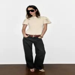 ZARA 벌룬 슬리브 트임 니트 재킷 - 크림 4192/080/712 765399