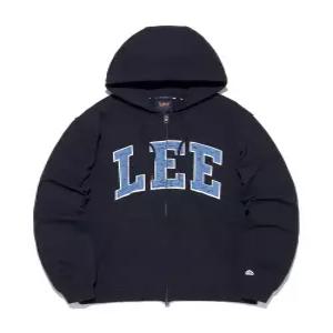 리 LEE 컬 로고 후드 집업 네이비