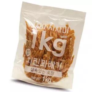 짱시즌스 테비 사사미 치킨꽈배기 1KG 펫간식