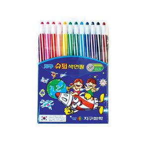 지구 슈퍼 색연필 12색 / 지구화학