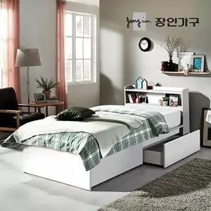 [장인가구]클라바 수납헤드 서랍침대 SS 본넬