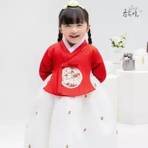 [한복]AW228 여빨강튤립 아동한복 여아한복
