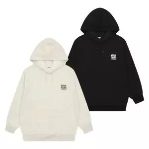 에꼴리에 TC01 스트릿 백 레터링 후드티  25C0405