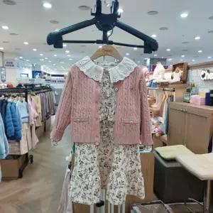 레이스 카라 소녀원피스
