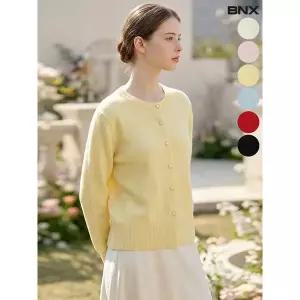 [BNX]소프트 진주 단추 가디건