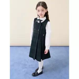 [BEANPOLE KIDS] [APP 선시즌오프] 체크 스쿨룩 베스트형 원피스  그린 (BI6171G04M)