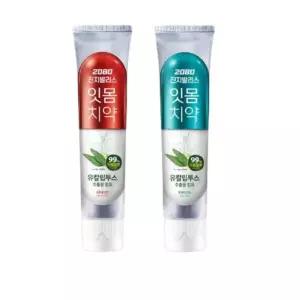 [한정수량증량]2080 진지발리스 유칼립투스치약 스트롱민트 (150g+20g)X10개 + 칫솔 3개