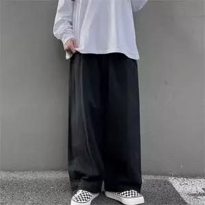 밴딩 팬츠 드롭 캐주얼 데일리 와이드 팬츠 남성 바지 트레이닝 작업복
