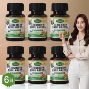 뉴트리큐 베르가못 폴리페놀 식이섬유 지중해식단 락토페린 모로오렌지 60정, 6개