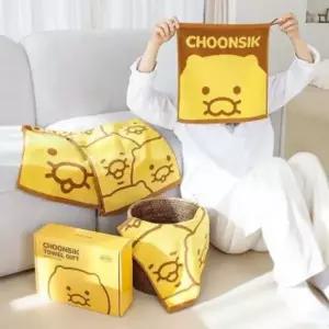 카카오프렌즈 LXS185L6 춘식이 32수 페이스 타월 핸드 타올 4p 기프트 세트