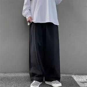남성 드롭 팬츠 일자 스트레이트 빅사이즈 남성 와이드 팬츠 가을 트레이닝 활동복