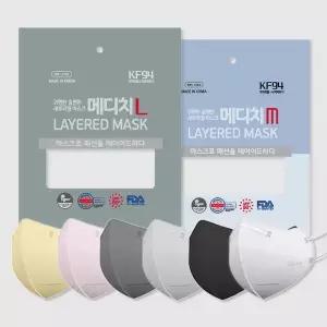 국산원자재 메디치 2D(4중) KF94 새부리형 마스크 100매(25매입X4팩)