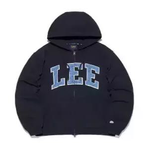 리 Lee 컬리지 로고 후드 집업 네이비 LEE1889
