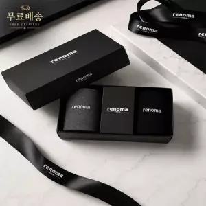 [레노마] 남자 무지 중목 양말 2족 선물세트 RM1301S 무배
