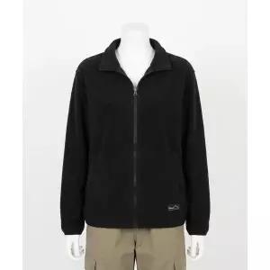 JEEP 2way Peak-logo 라운드넥 플리스 BLACK (JQ5TZU192BK)