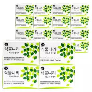 세수 5개 90g 4입 퓨어바 비누 히노끼 식물나라