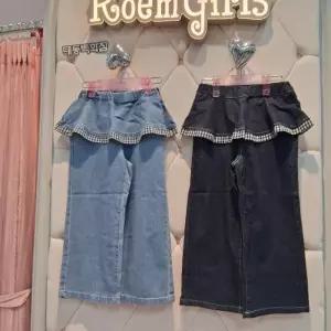 로엠걸즈 DP01 프릴 와이드 데님팬츠 프릴 와이드 데님 팬츠  RGTJ26W1P