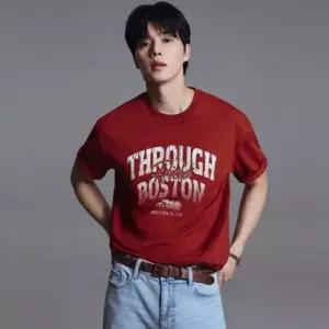 백화점 폴햄 남성 코튼 보스턴 빈티지 그래픽 반팔티PHG2TS1