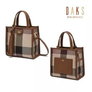 [백화점 홈쇼핑 정품] DAKS ACC [인기상품] DCBA3F687W2 브라운 빅하우스체크 스몰 토트백